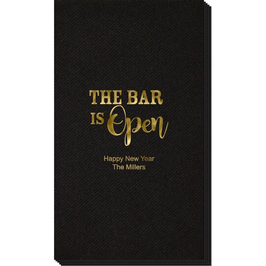The Bar Is Open Linen Like Guest Towels